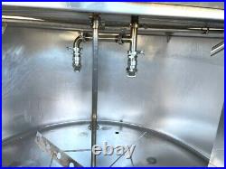 1000 gallon Stainless Steel Mix Tank with hinged lids and Slope bottom