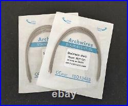 100 Packs 1000 Pcs Dental Stainless Steel Rectangular Arch Wire Bows Ovoid Form