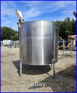 1500 Gallon Stainless Steel Mixing Tank, Cone Bottom