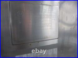 1500 gallon sanitary stainless steel jacketed mix tank no motor or drive