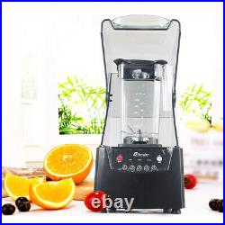 1.8L Commercial Smoothie Blender Fruit Juicer Mix Ice Crusher+Soundproof Cover
