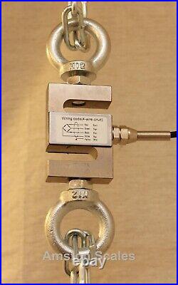 20000 Lb S-type Load Cell Mixing Rigging Testing Pulling Scale Stainless Steel