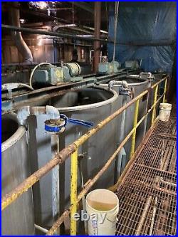 2000 Gallon Stainless Steel Mixing Tank 12'H X 80Dia, 8' side wall 3HP Mix