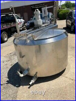 300 Gallon Cherry Burrell Stainless Steel Jacketed And Agitated MIX Tank