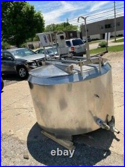 300 Gallon Cherry Burrell Stainless Steel Jacketed And Agitated MIX Tank