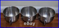 3 KitchenAid Mixing Replacement Bowls 5 Qt Stainless Steel for Lift Stand Mixer