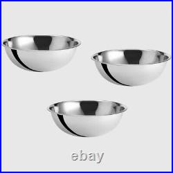 (3-Pack) Commercial Extra Large 30 Qt Stainless Steel Heavy-Duty Mixing Bowl NEW