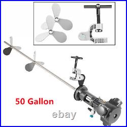 50 Gallon Mixer Tank Barrel Air Mix Pneumatic Clip Bracket Stainless Steel