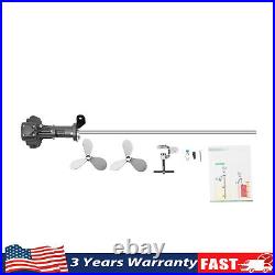 50 Gallon Pneumatic Bracket Mixer Tank Barrel Air Mix Stainless Steel Blade USA