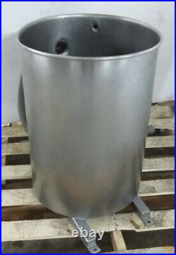 50 Gallon Stainless Steel Open Top Vertical Mix Tank In/Out Ports Connections