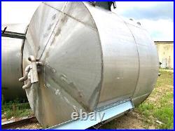 6000 Gallon Stainless Steel Mixing 4/Compartment 15H X 10' Dia, 8' side wall