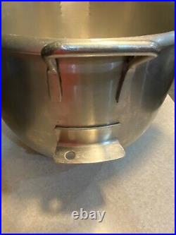 80 qt stainless steel mixing bowl, dough hook & dolly (Believed to be Blakeslee)