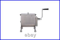 CMI Commercial Stainless Steel Manual Meat Mixers with Lid, 40Lb/20L Tank, Mix