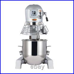 Commercial 10 Qt Electric Dough Mixer Food Mixer w Stainless Steel Mixing Bowl