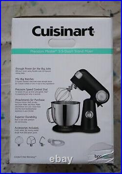 Cuisinart Stand Mixer, 12 Speed, 5.5 Quart Stainless Steel Bowl SM-50BK Onyx NEW