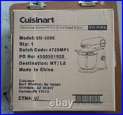 Cuisinart Stand Mixer, 12 Speed, 5.5 Quart Stainless Steel Bowl SM-50BK Onyx NEW