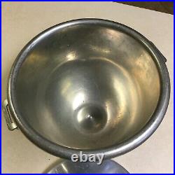 Hobart 12 Quart A-120 Mixer Parts Stainless Steel Mixing Bowl with Lid A-120-12