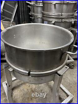 Hobart Vml80 80 Qt Stainless Steel Mixing Bowl On Dolly With All Attachments