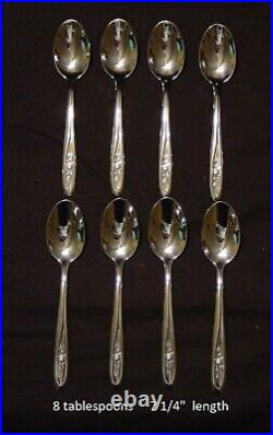 IMPERIAL LUXURY STAINLESS U. S. A. 24 PIECE MIXED LOT BREWSTER ROSE pattern