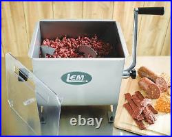 LEM Stainless Steel Meat Mixer 20lb Capacity Mixer with Plastic Cover