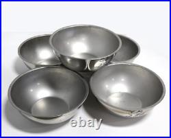 Lot of 5 Cole-Parmer, Vollrath 07300-13, 69130 Stainless Steel Mixing Bowl, 13QT