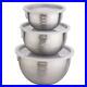 Mixing Bowl Set Stainless Steel Measurement Marks Dishwasher Safe Lids (3-Piece)