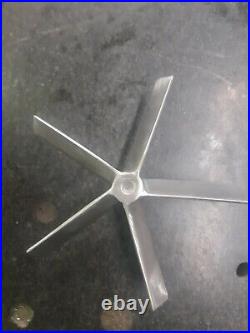 Mixing propeller 10 in. Stainless steel New. 1/2-3/4Bore. 5 blade 316ss