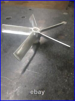 Mixing propeller 11 in. Stainless steel New. 1/2-3/4Bore. 5 blade 316ss