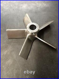Mixing propeller 6 in. Stainless steel New. 1/2- 3/4 Bore. 5 blade 316ss