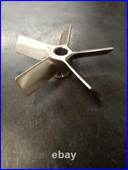 Mixing propeller 7 in. Stainless steel New. 1/2-3/4 Bore. 5 blade 316ss
