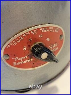 Rare Vintage Vita-Mix Papa Barnard's 615 Blender Mixer Stainless Steel Tested