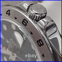 Rolex Explorer II 42 mm Black Dial Orange Hand Steel Watch 216570 Mixed Serial