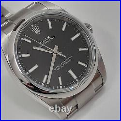 Rolex Oyster Perpetual 34mm Steel Black Dial Automatic Watch 114200 Mixed Serial