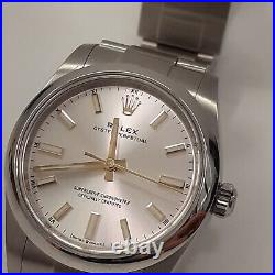 Rolex Oyster Perpetual Steel Silver Dial Automatic Watch 124200 Mixed Serial