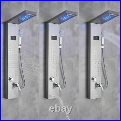 Shower Panel Column Tower LED Rainfall&Waterfall Massage Body System Jet Sprayer