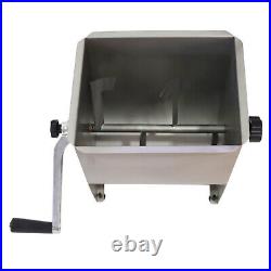 Stainless Steel 20Lbs Manual Tilting Meat Mixer Restaurant Meat Mixing Machine