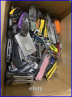 TSA Confiscated Pocket Knife EDC Tactical Survival Hunting Mixed Lot (27+lbs)