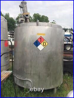 Used 1100 Gallon Stainless Steel Heated MIX Tank