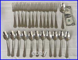 Vintage MIKASA French Countryside Stainless Steel 24 Pcs Flatware Fork Spoon Lot