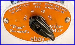 Vintage Mid Century Modern Vita-Mix Papa Barnard's 615 Stainless Steel Blender