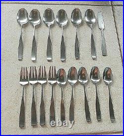 Vintage Mixed 16 Pieces Towle Lauffer Bedford 18/8 Stainless Mid-Century Retired