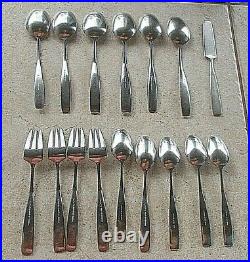 Vintage Mixed 16 Pieces Towle Lauffer Bedford 18/8 Stainless Mid-Century Retired