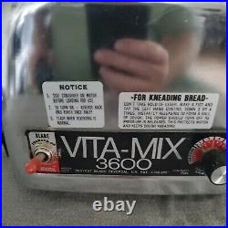 Vintage Vita Mix 3600 Stainless Steel Blender/Juice/Processor EUC