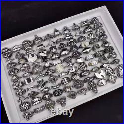 Wholesale 5-100pc Lots Retro Mixed Skull Stainless Steel Rings Band Ring Jewelry